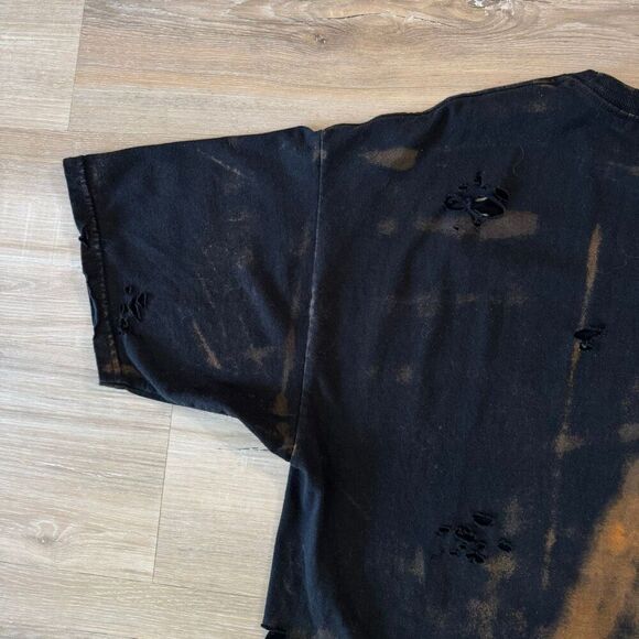 Vintage Bleach Kanye West The Life Of Pablo Quote Black Distressed Shirt Size XL - Picture 12 of 12